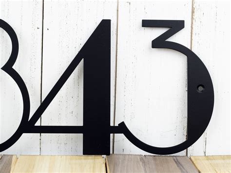 house number black metal sign|7 inch black house numbers.